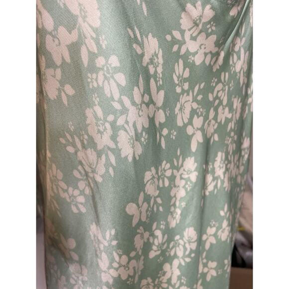 NWT ZARA Mint Floral Slip Dress L Feminine Cottagecore Coquette 100% Viscose - Picture 7 of 7